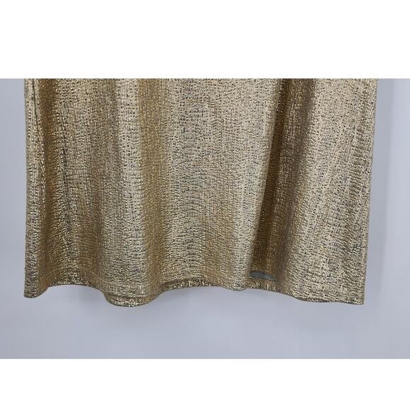 New NWT Ashley Stewart Gold Sleeveless Holiday Winter Layering Tank Top Size 12 - Picture 5 of 9